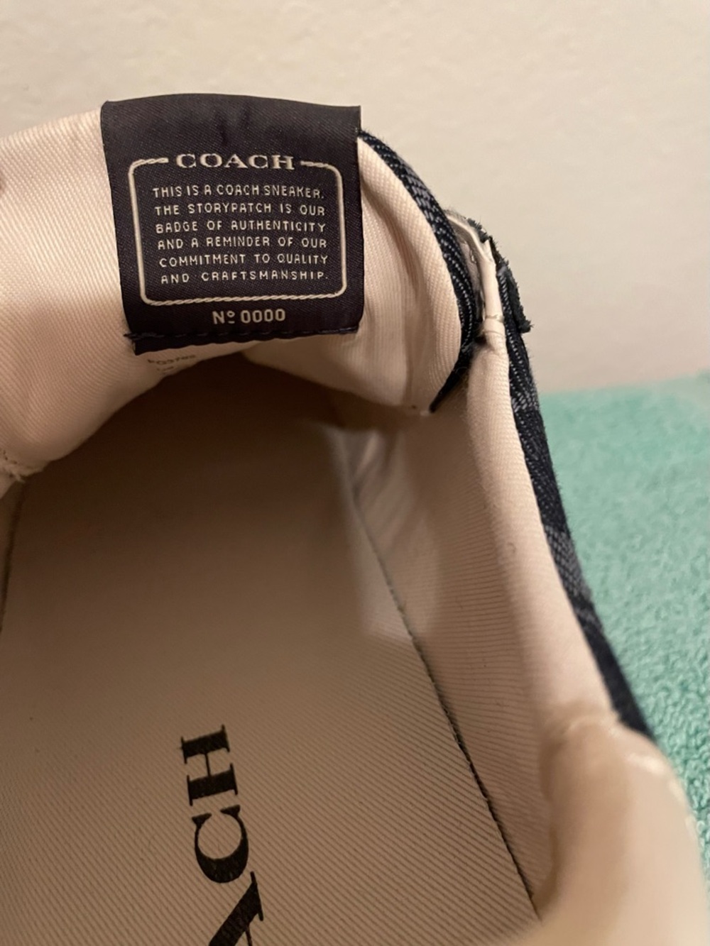 Coach Black and Cream Signature Logo Low-Top Sneakers - Picture 7 of 7